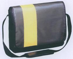 Brašna na notebook Bag it IV - černá - žlutý pruh