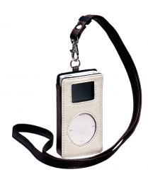 Pouzdro na MP3 přehrávač IPOD MINI - bílo-hnědé
