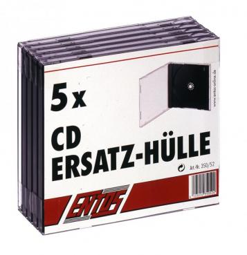 Pouzdro na 5 CD úzké černé